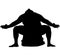 Strong japanese sumo fighter, sumo wrestler. A sumÅ fighter is known as a sumÅtori or rikishi. silhouette